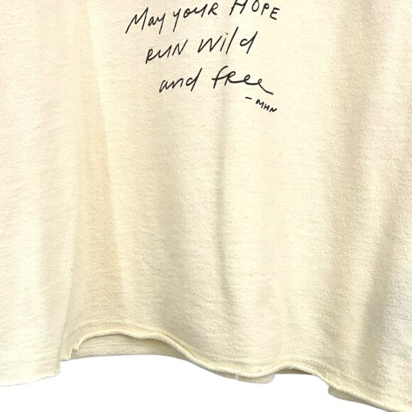 Anthropologie Morgan Harper Nichols Run Free Top Cropped Graphic Size Medium M - Picture 3 of 7